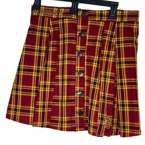 Harry Potter Gryffindor Plaid Skirt. Button front. GUC size XS